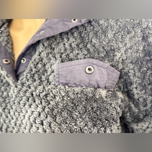 Simply Southern Women's Pullover Sherpa Fleece, Trim Mock Neck, Size Medium - Picture 6 of 12